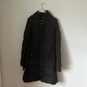 Long Black J Crew Puffer Jacket